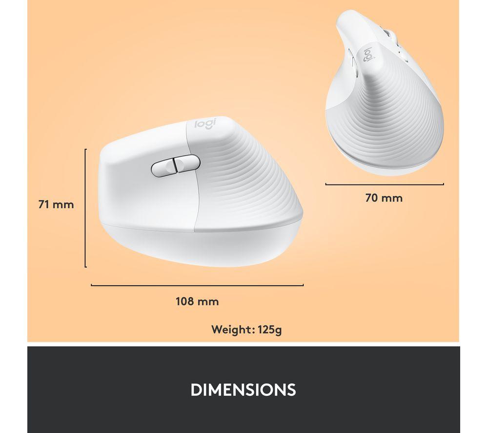 Ratón óptico ergonómico vertical LOGITECH Lift - Blanco