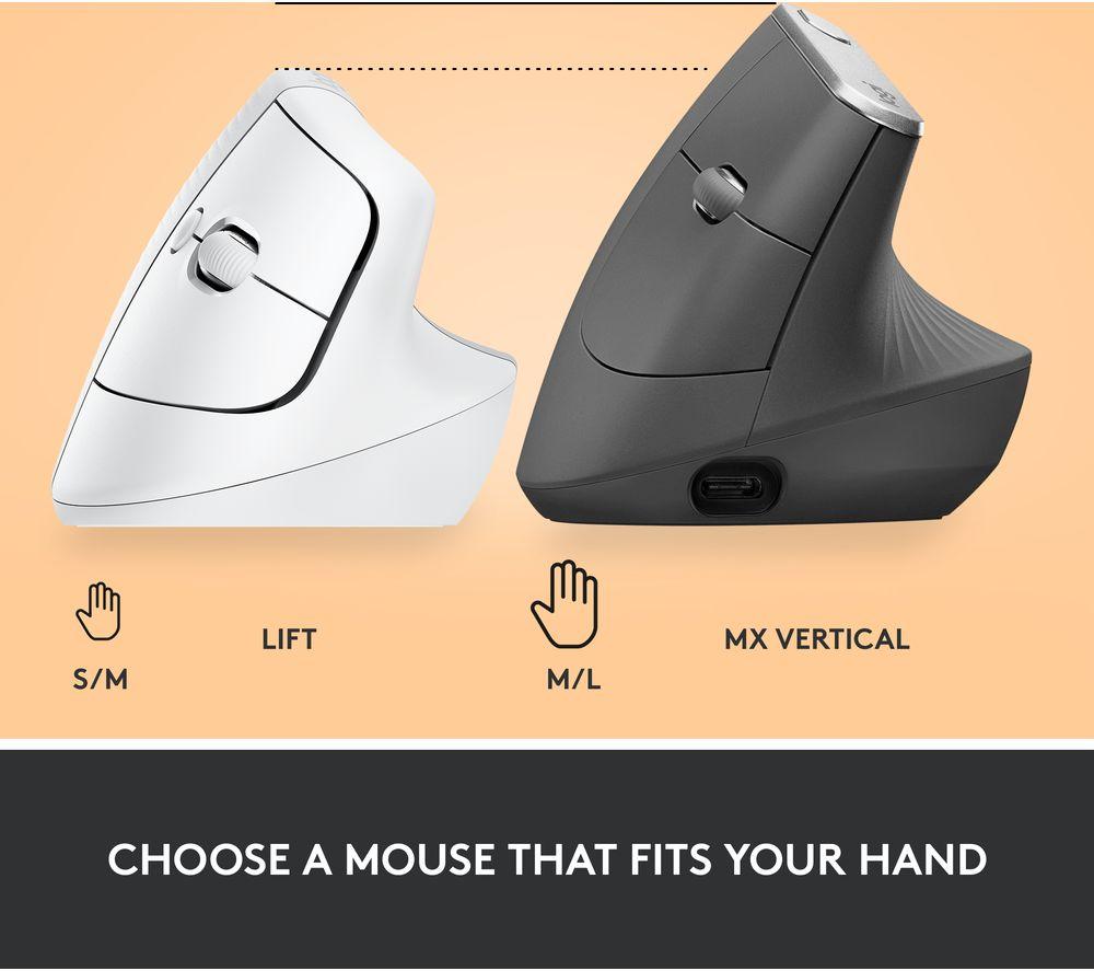 Ratón óptico ergonómico vertical LOGITECH Lift - Blanco