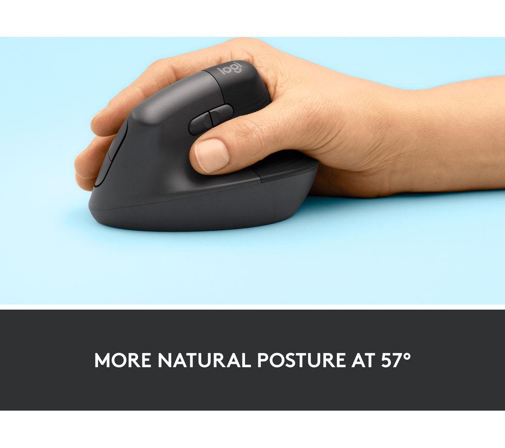 Ratón óptico ergonómico vertical Logitech Lift - Grafito