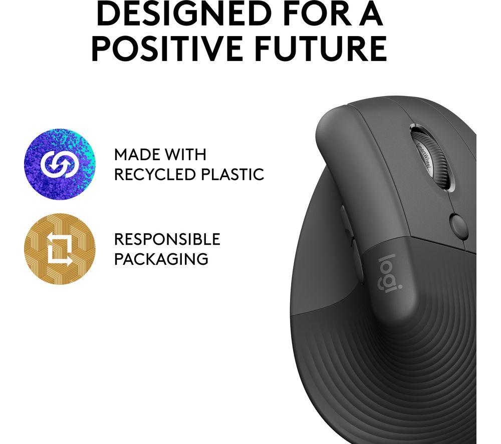 Ratón óptico ergonómico vertical Logitech Lift - Grafito