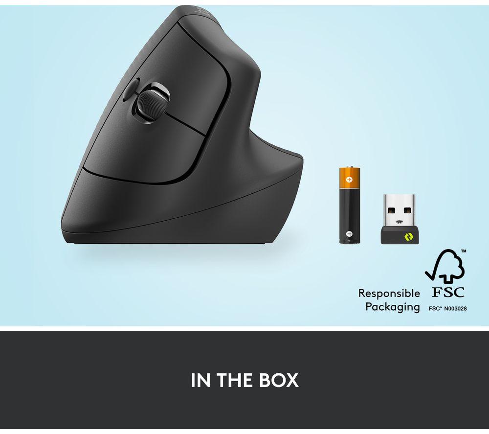 Ratón óptico ergonómico vertical Logitech Lift - Grafito