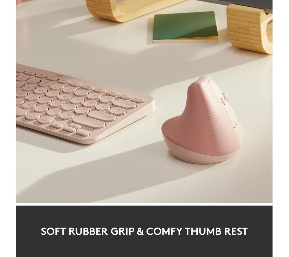 Ratón óptico ergonómico vertical LOGITECH Lift - Rosa