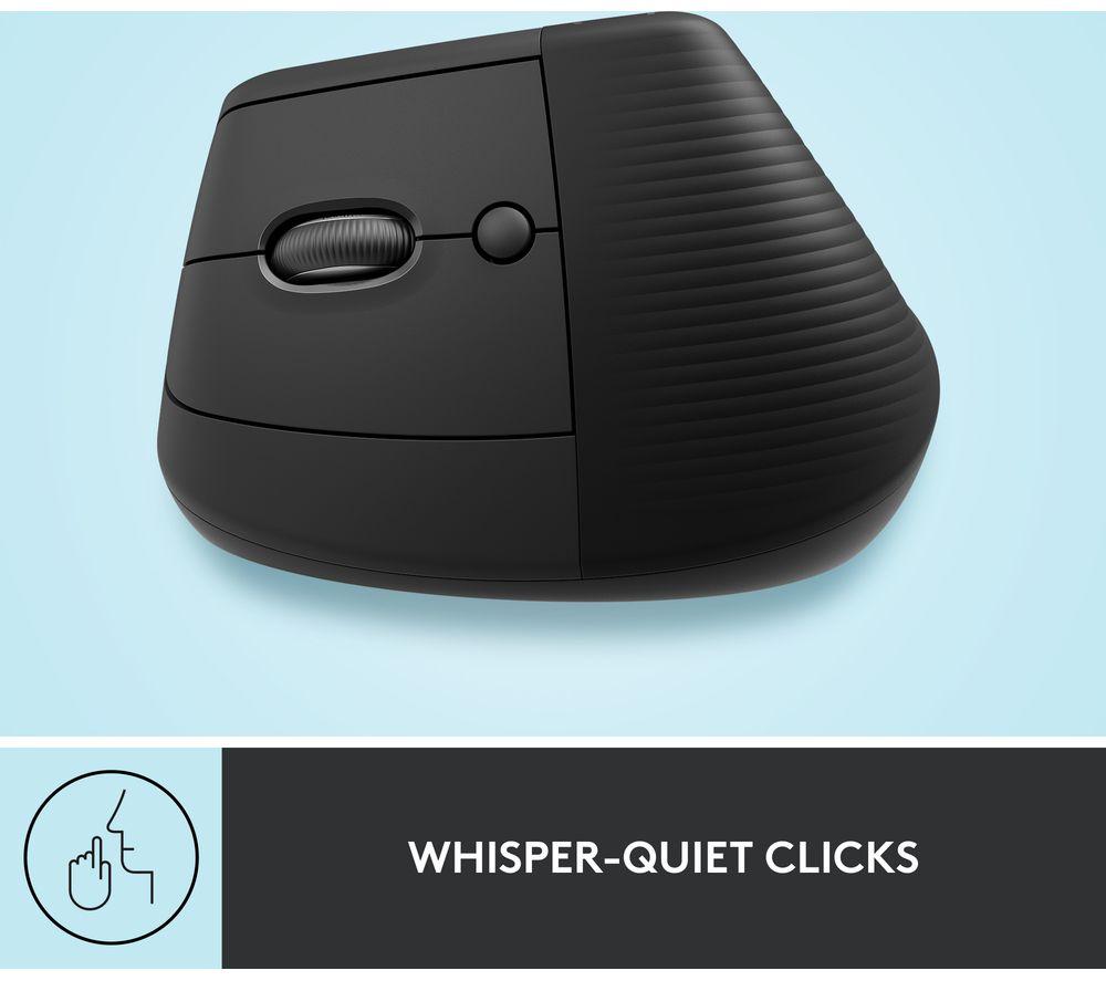 Ratón óptico ergonómico vertical LOGITECH Lift - Grafito, para zurdos