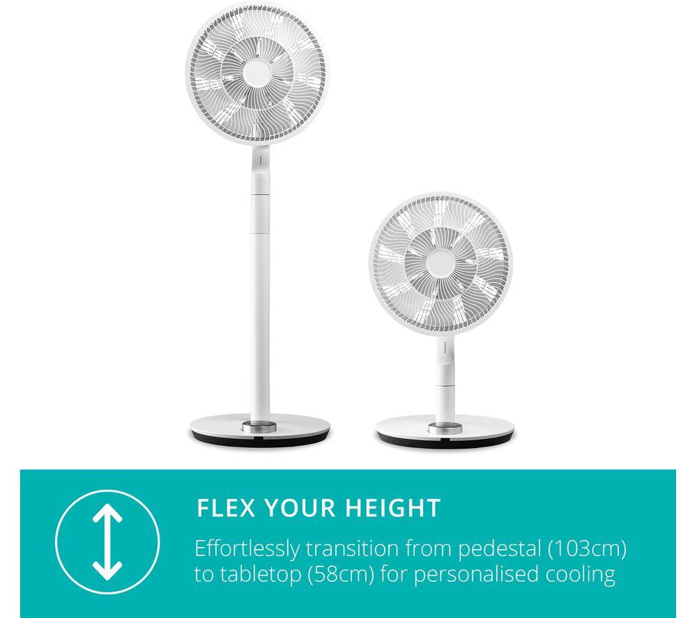 DUUX Whisper Flex Ultimate DXCF15UK 13.8” Smart Cordless Pedestal Fan with Battery Pack - White