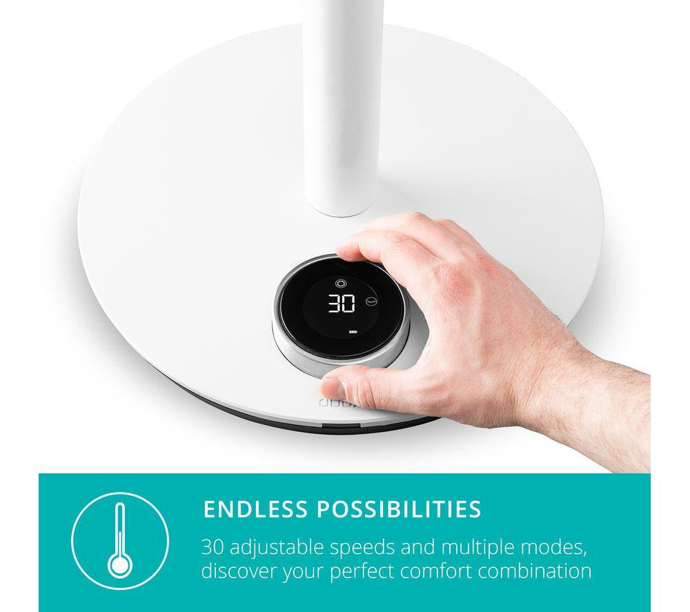DUUX Whisper Flex Ultimate DXCF15UK 13.8” Smart Cordless Pedestal Fan with Battery Pack - White