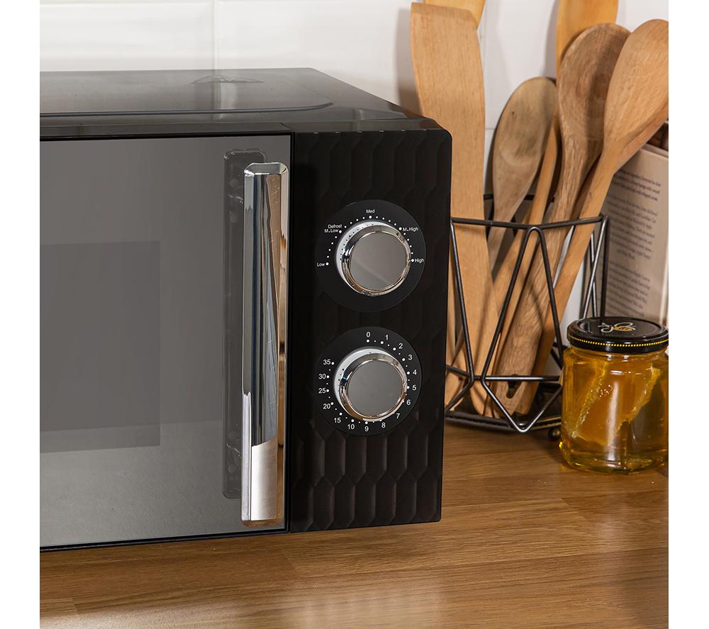 RUSSELL HOBBS Honeycomb RHMM715B Compact Solo Microwave - Black