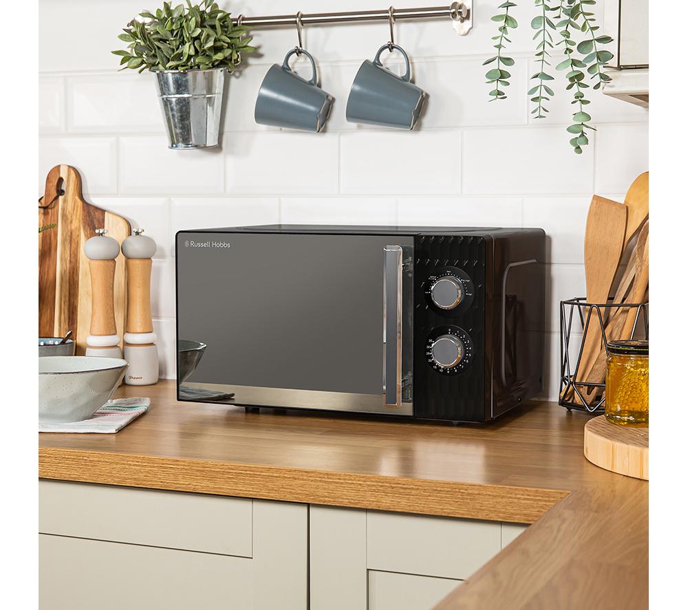 RUSSELL HOBBS Honeycomb RHMM715B Compact Solo Microwave - Black