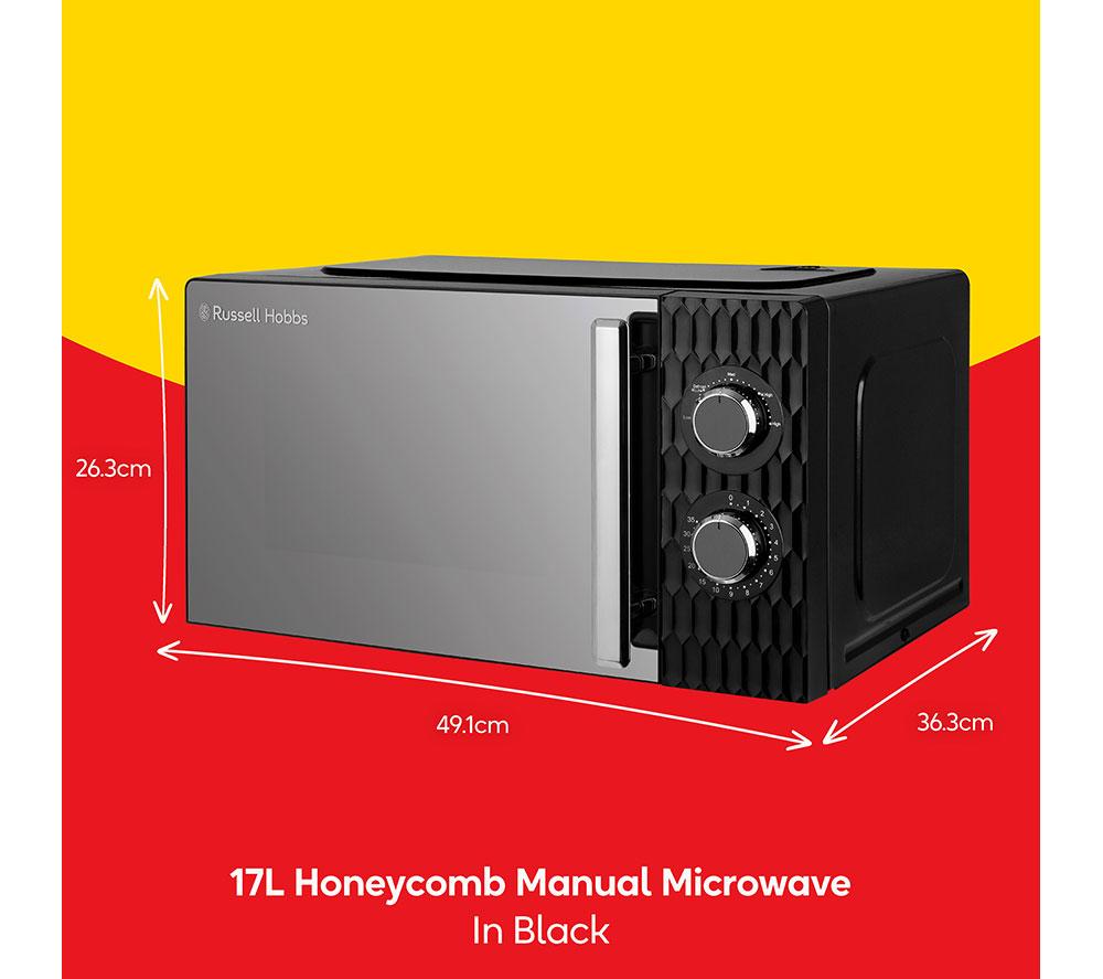 RUSSELL HOBBS Honeycomb RHMM715B Compact Solo Microwave - Black