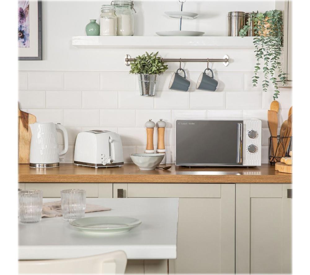 Microondas individual RUSSELL HOBBS Honeycomb RHMM715 - Blanco