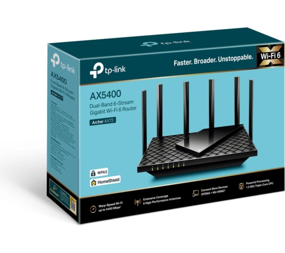 TP-LINK Archer AX73 WiFi Cable & Fibre Router - AX 5400, Dual-band