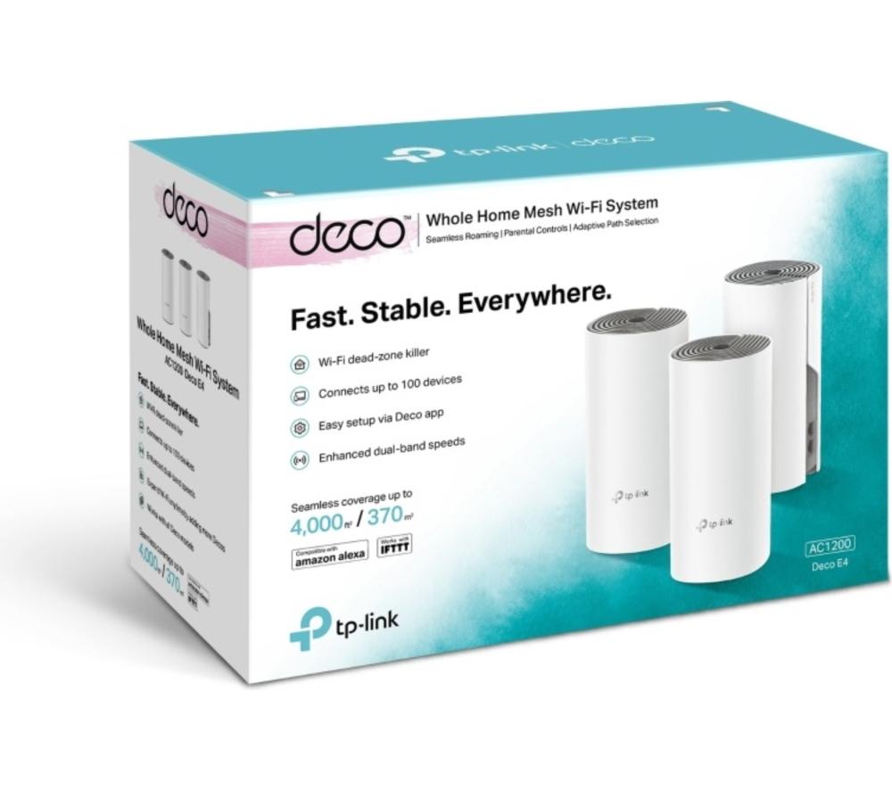 TP-LINK Deco E4 Whole Home WiFi System - Triple Pack