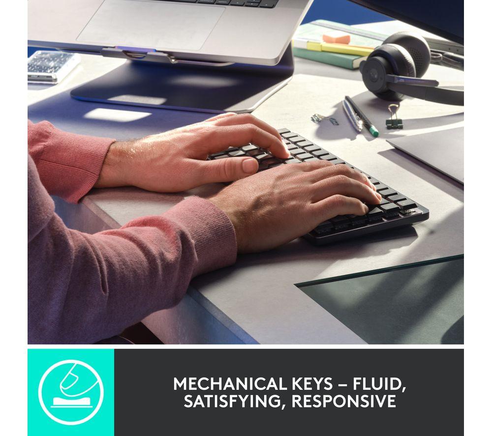 Teclado inalámbrico silencioso táctil Logitech MX Mechanical Mini - Grafito