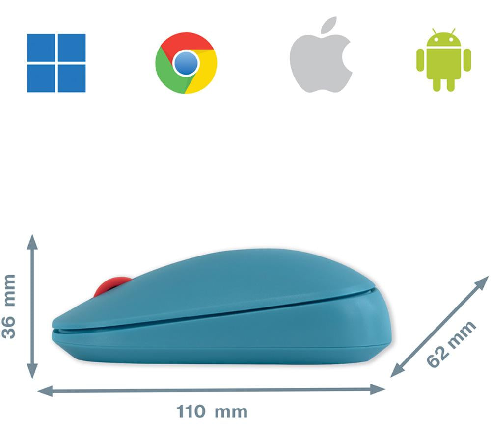 Ratón óptico inalámbrico doble LEITZ Cosy SureTrack - Azul Calma