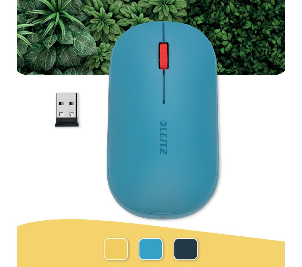 Ratón óptico inalámbrico doble LEITZ Cosy SureTrack - Azul Calma