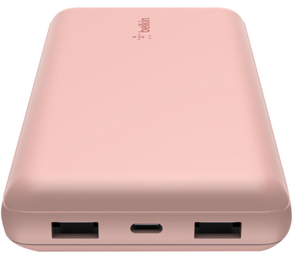 BELKIN 20000 mAh Portable Power Bank with 15 W USB-C Boost Charge - Rose Gold
