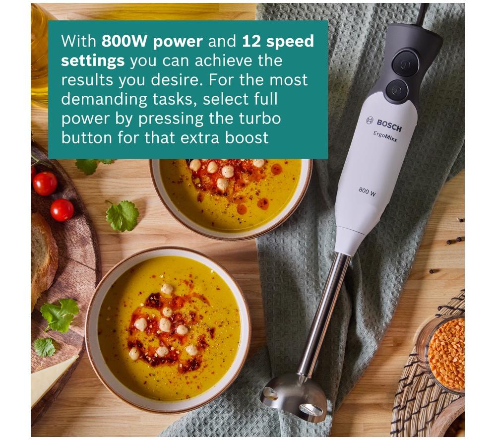 BOSCH ErgoMixx MS6CA4150G Hand Blender - White & Anthracite
