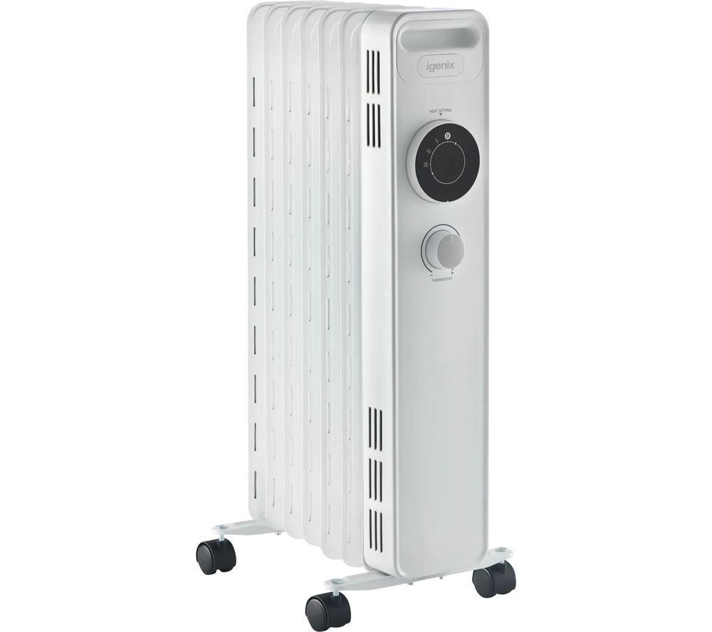 IGENIX IG2615 Portable Oil-Filled Radiator - White