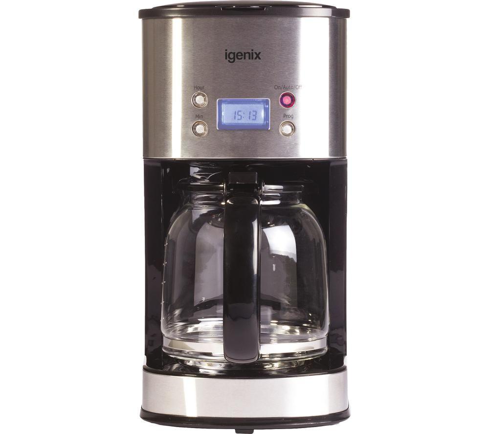 IGENIX IG8250 Filter Coffee Machine - Brushed Steel