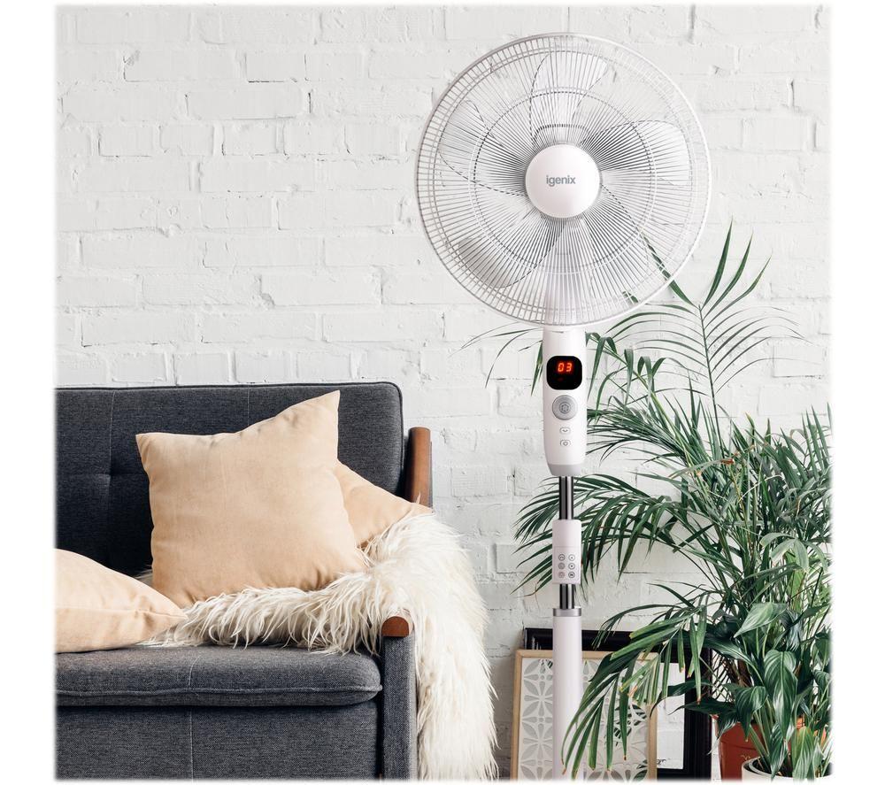 IGENIX DF1670 16" Pedestal Fan - White