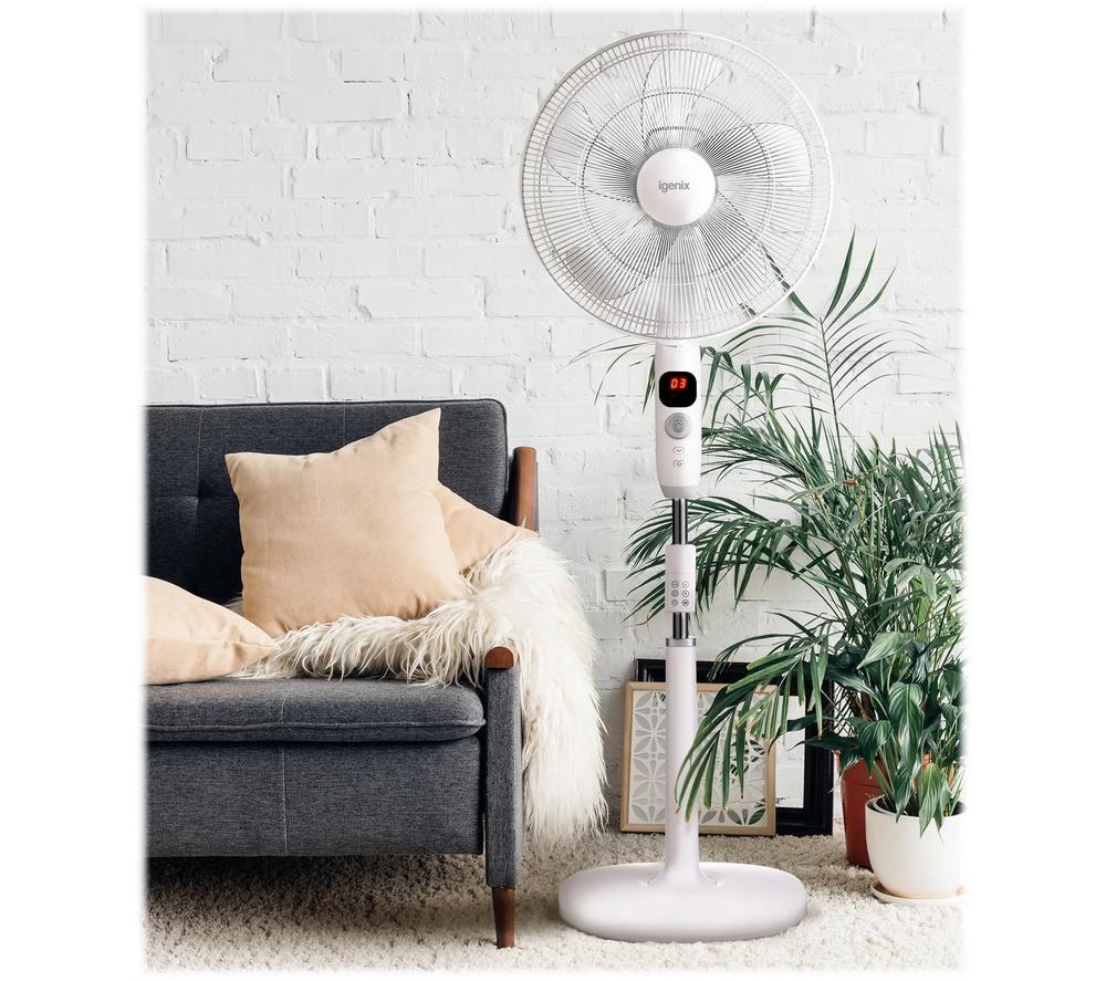 IGENIX DF1670 16" Pedestal Fan - White
