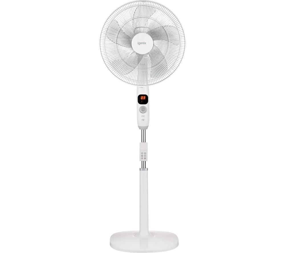 IGENIX DF1670 16" Pedestal Fan - White