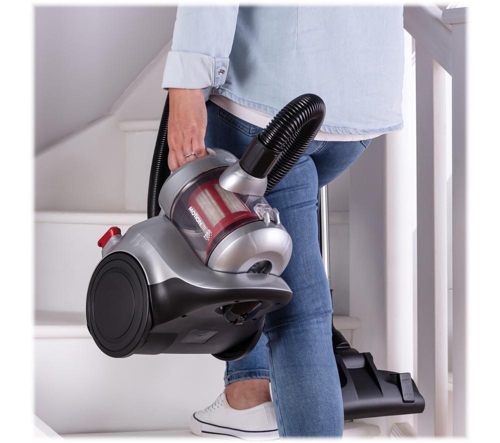 Aspiradora sin bolsa de cilindro EWBANK MotionLite EW3115 - Plateado y rojo