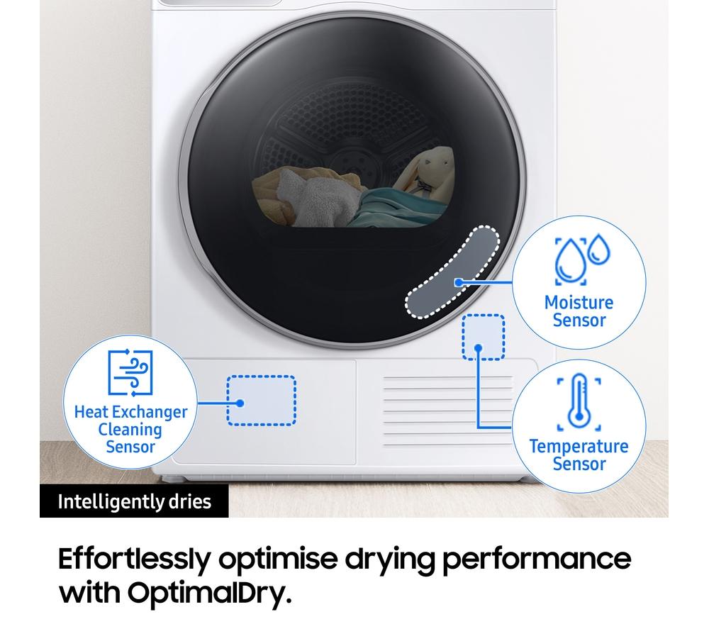 SAMSUNG Bespoke Series 8 AI Energy DV90BB9445GB/S1 WiFi-enabled 9 kg Heat Pump Tumble Dryer - Black