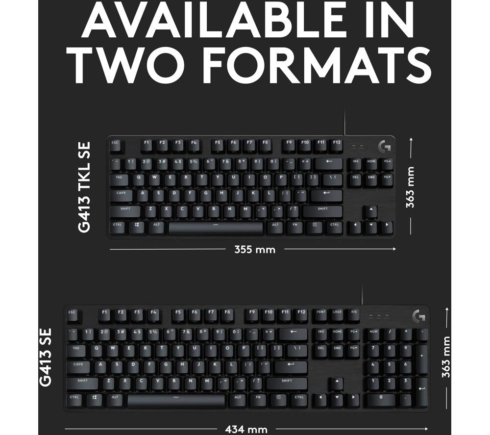 LOGITECH G413 SE Mechanische Gaming-Tastatur – Schwarz