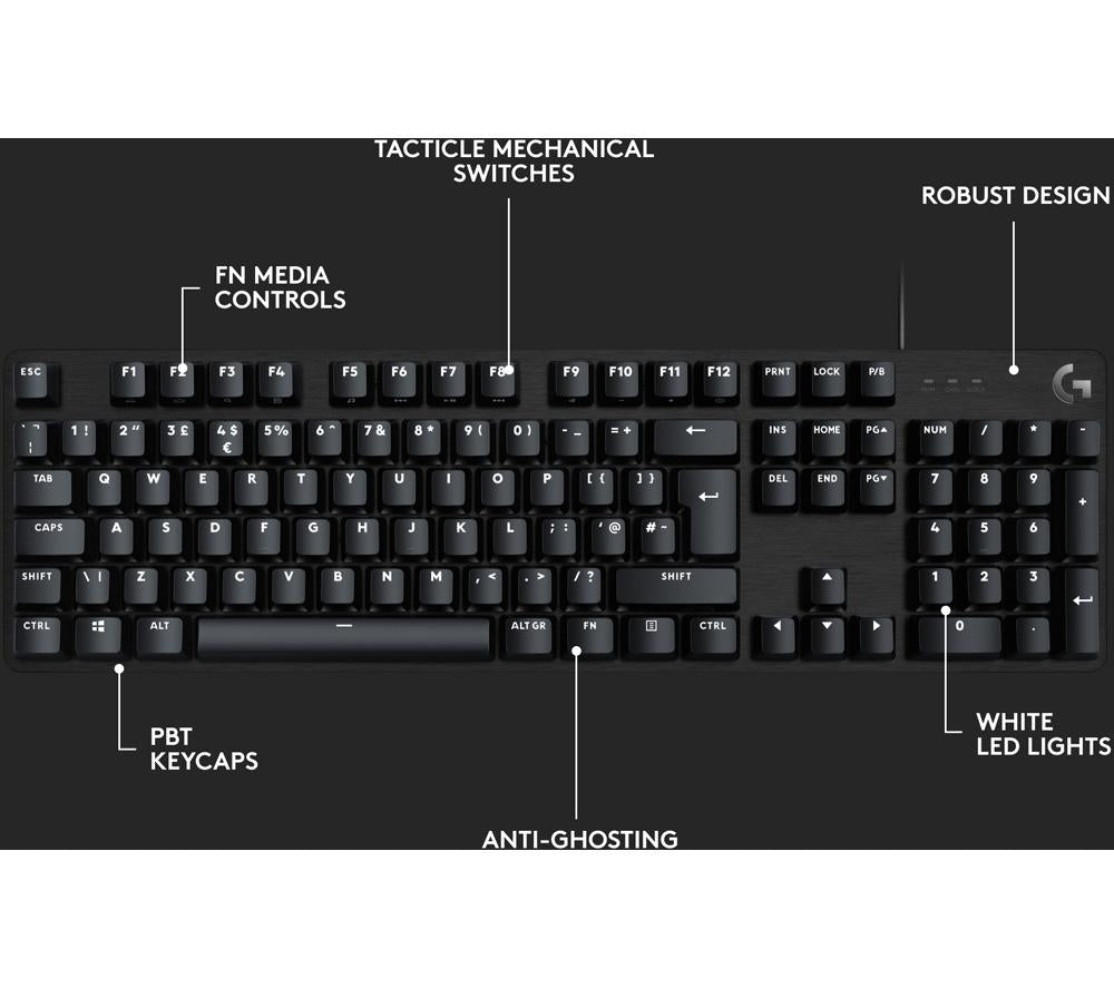 LOGITECH G413 SE Mechanische Gaming-Tastatur – Schwarz