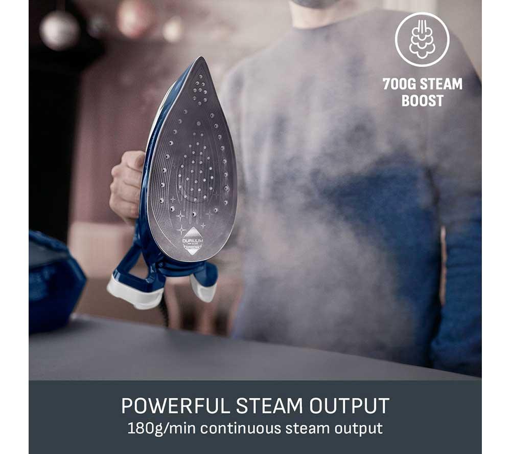 TEFAL Pro Express Vision GV9812 High Pressure Steam Generator Iron - Blue & White