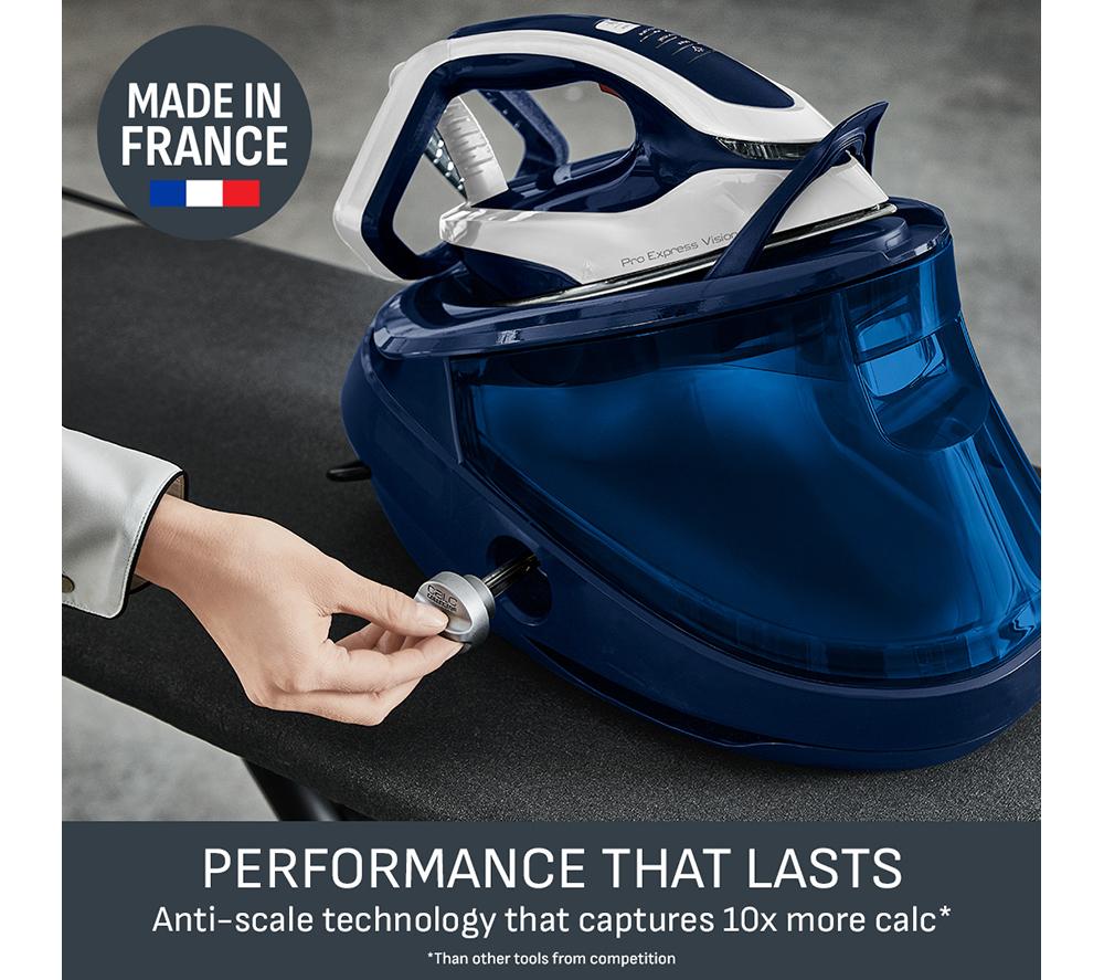 TEFAL Pro Express Vision GV9812 High Pressure Steam Generator Iron - Blue & White