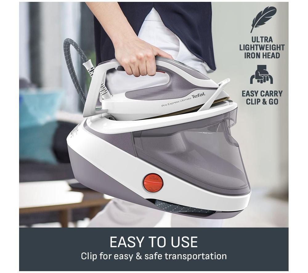 TEFAL Pro Express Ultimate II GV9713 Steam Generator Iron - White & Grey