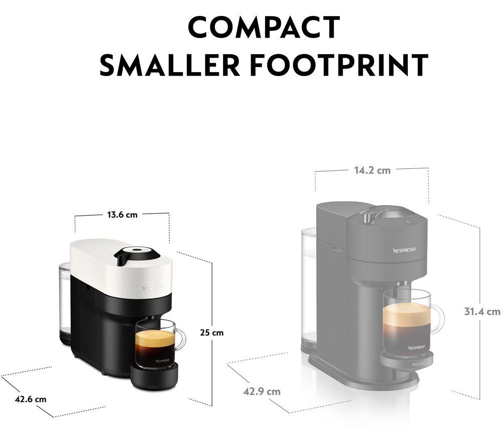 NESPRESSO by Krups Vertuo Pop XN920440 Smart Kaffeemaschine - Weiß