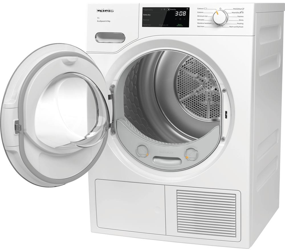 MIELE T1 EcoSpeed TWH780 WP WiFi-enabled 9 kg Heat Pump Tumble Dryer - White