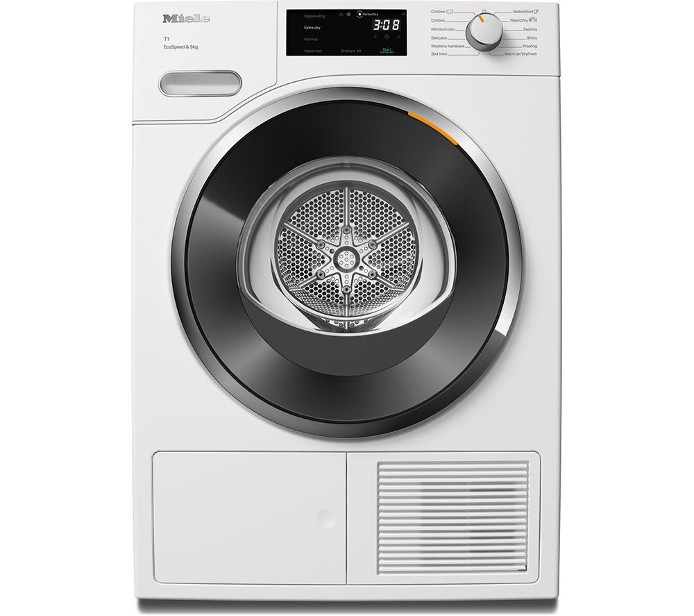 MIELE T1 EcoSpeed TWH780 WP WiFi-enabled 9 kg Heat Pump Tumble Dryer - White