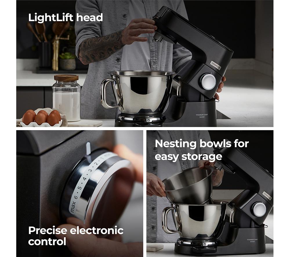 KENWOOD Titanium Chef Baker KVC85.004BK Stand Mixer - Black