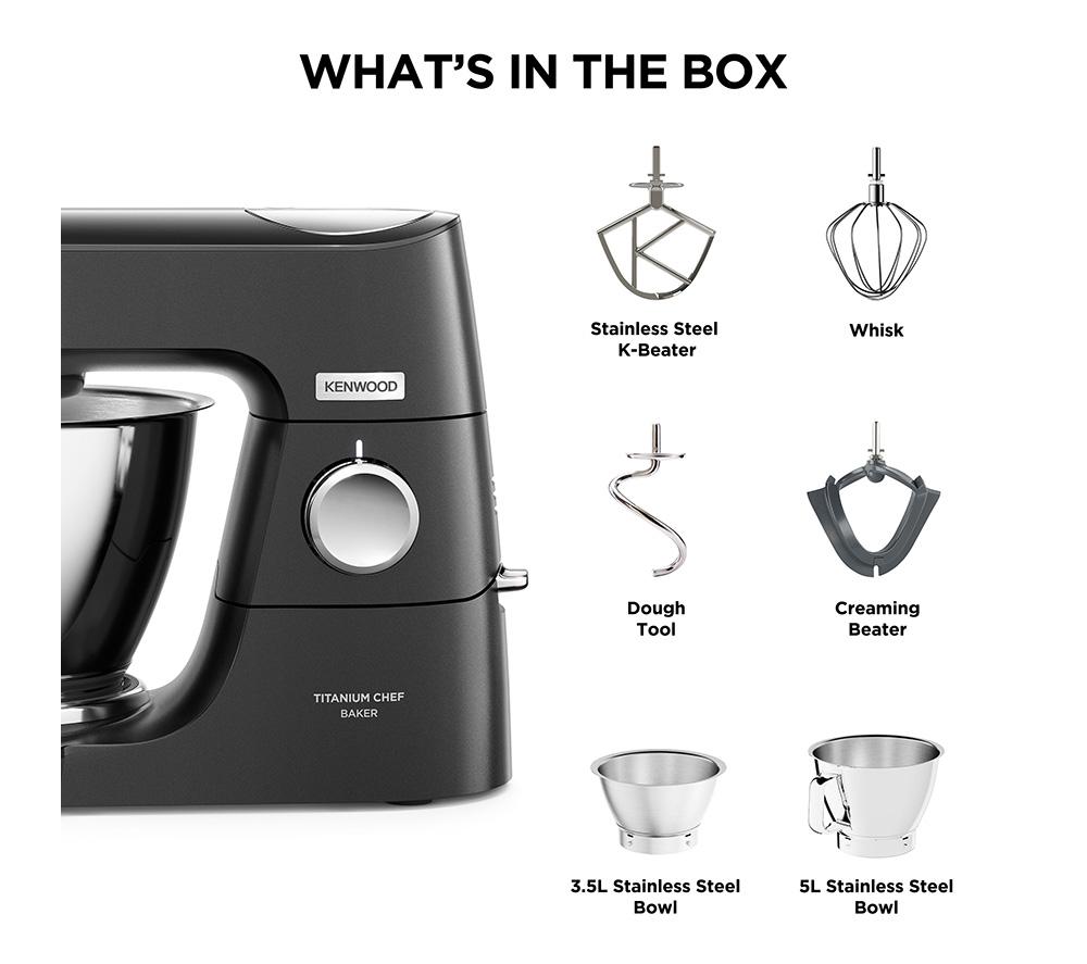 KENWOOD Titanium Chef Baker KVC85.004BK Stand Mixer - Black
