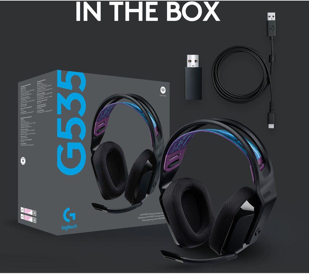 LOGITECH G535 LIGHTSPEED kabelloses Gaming-Headset – Schwarz