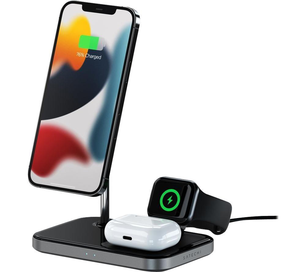 SATECHI ST-WMCS3M 3-in-1 Wireless Charging Stand with MagSafe