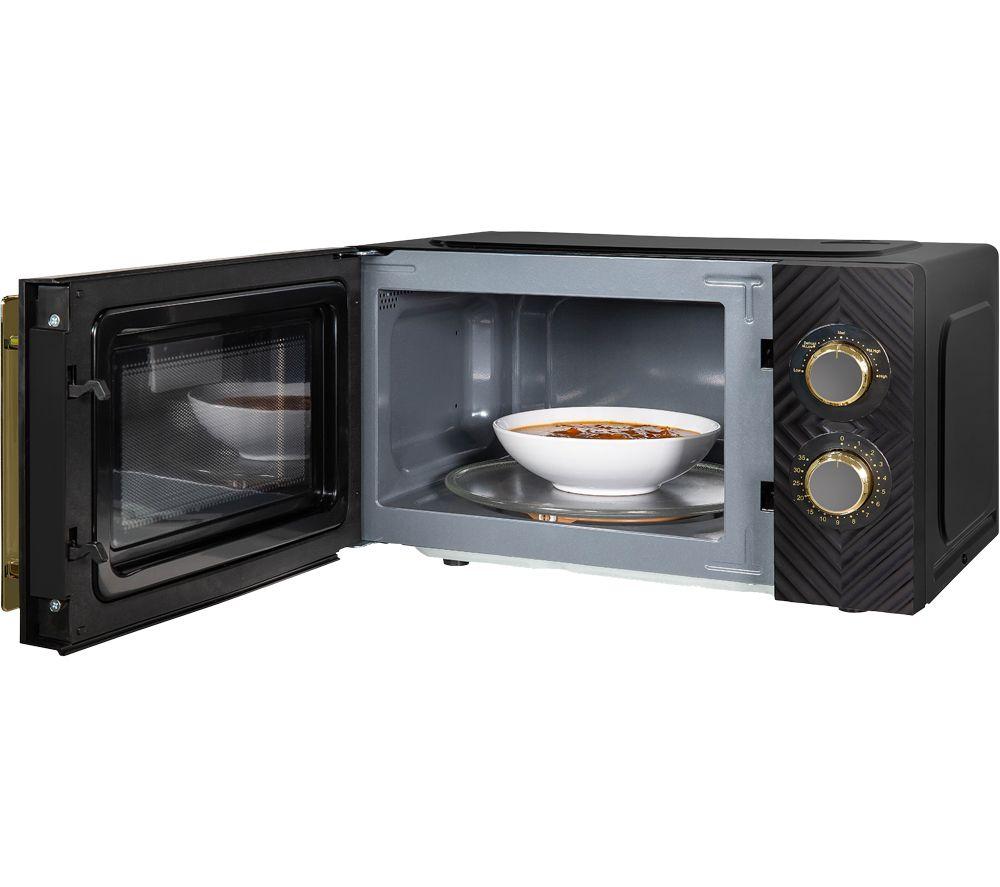 RUSSELL HOBBS Groove RHMM723B Compact Solo Microwave - Black & Gold