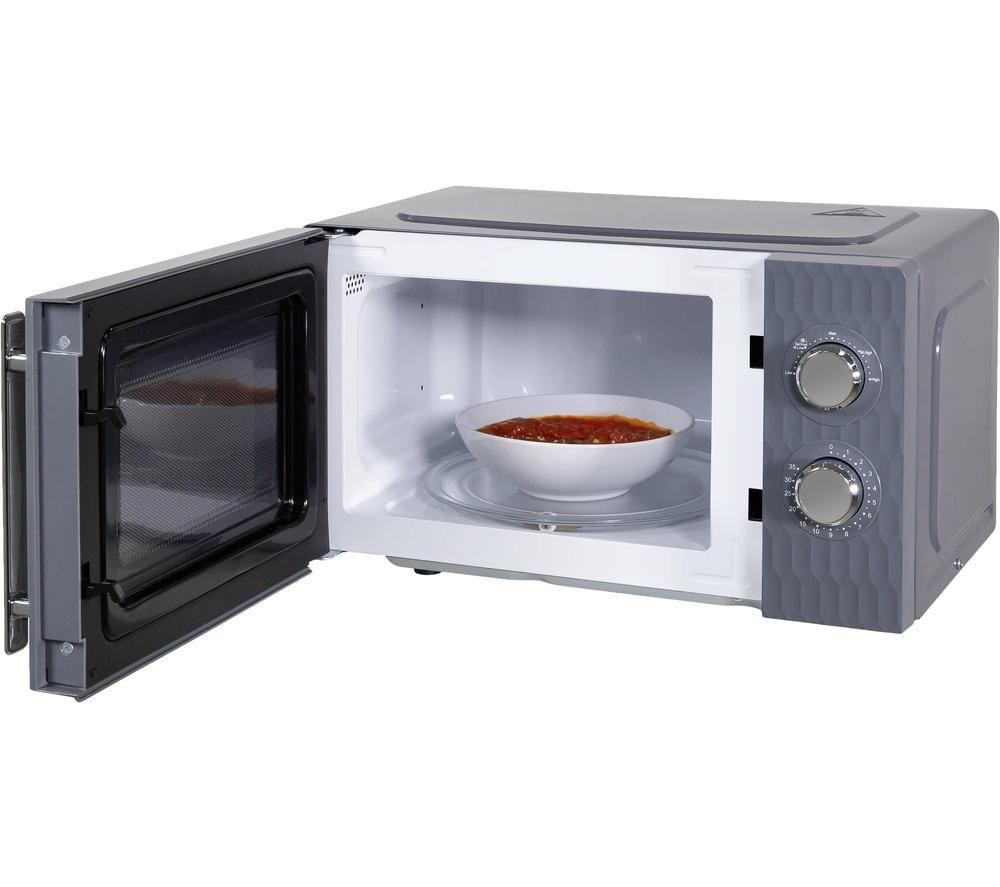 RUSSELL HOBBS Honeycomb RHMM715G Compact Solo Microwave - Grey