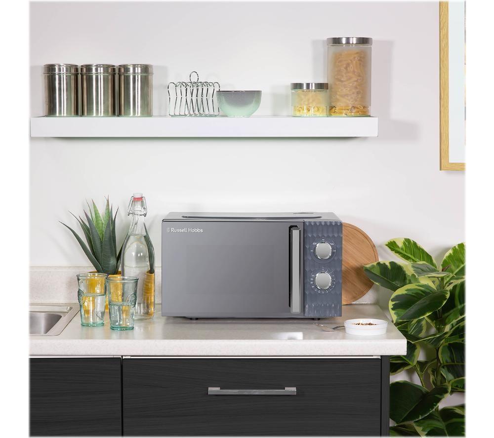 RUSSELL HOBBS Honeycomb RHMM715G Compact Solo Microwave - Grey