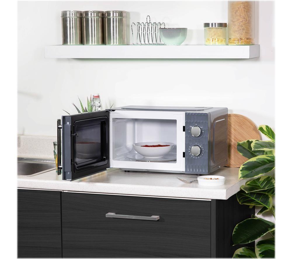 RUSSELL HOBBS Honeycomb RHMM715G Compact Solo Microwave - Grey