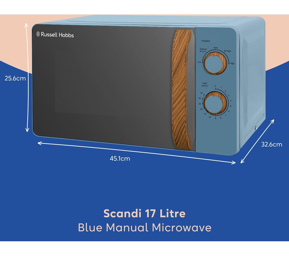 RUSSELL HOBBS Scandi RHMM713BL Solo Microwave - Blue