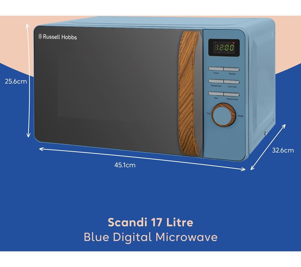 RUSSELL HOBBS Scandi RHMD714BL Solo Microwave - Blue