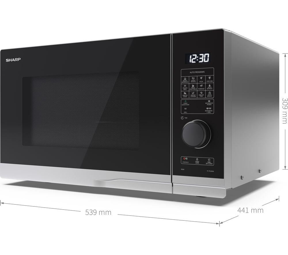 SHARP YC-PG284AU-S Microwave with Grill - Silver