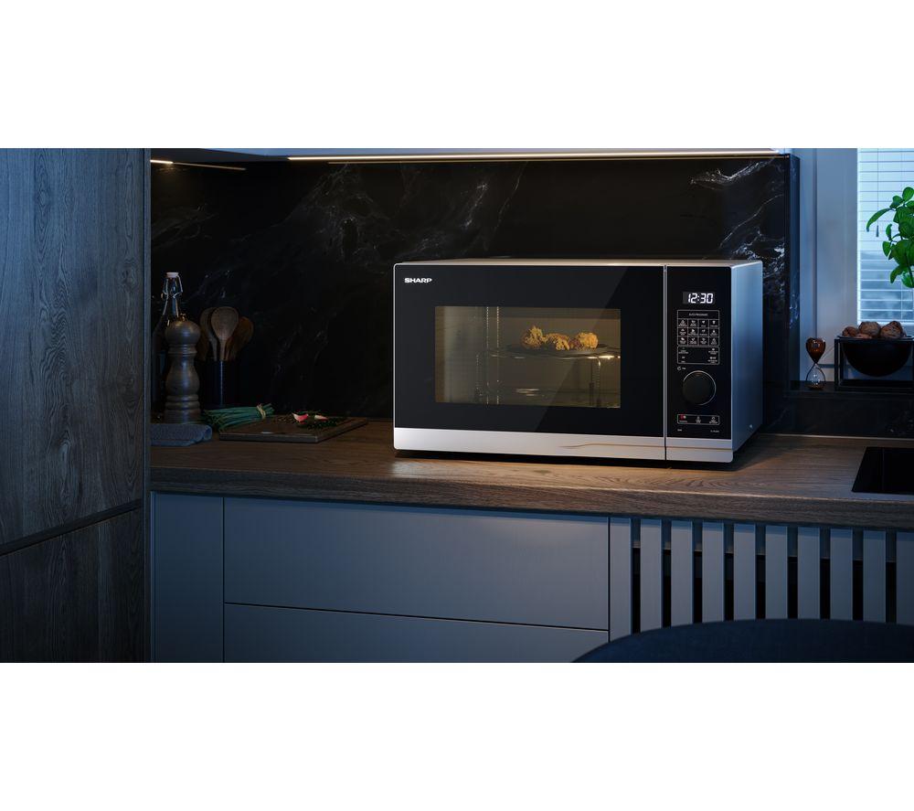 Microondas con Grill SHARP YC-PG284AU-S - Plateado