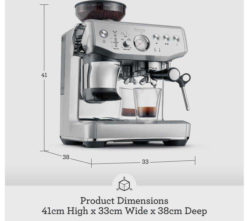 SAGE The Barista Express Impress SES876 Espressomaschine mit integriertem Mahlwerk – Edelstahl