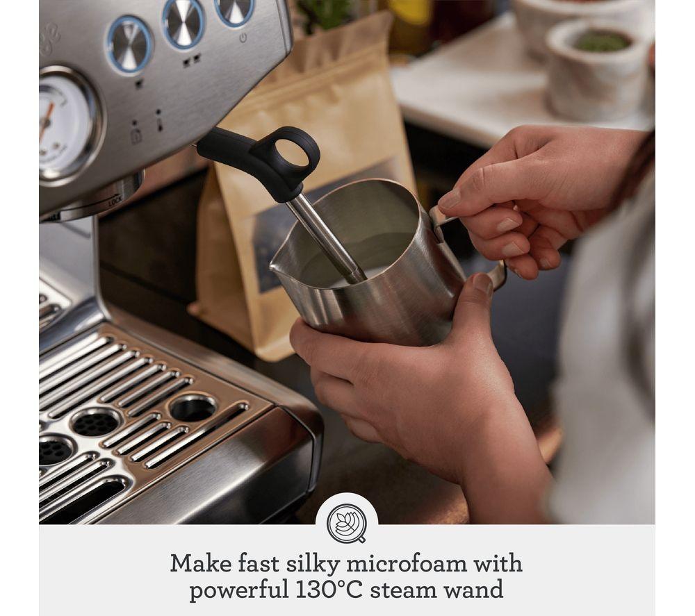 SAGE The Barista Express Impress SES876 Espressomaschine mit integriertem Mahlwerk – Edelstahl
