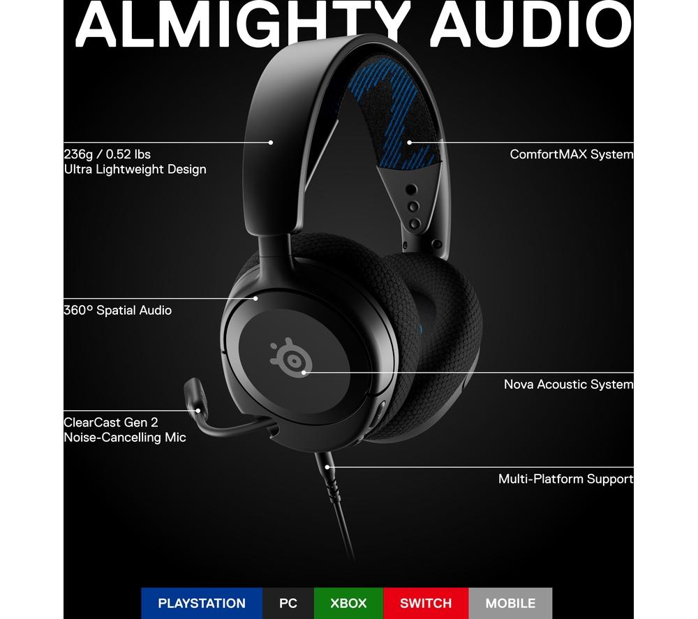 STEELSERIES Arctis Nova 1P Wired Console Gaming Headset - Black